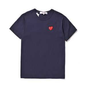 CAMISETA PLAY BASIC (AZUL) EMBLEMA VERMELHO - COMME DES GARÇONS