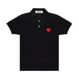 PLAY POLO EMBLEMA VERMELHO (PRETO) - COMME DES GARÇONS
