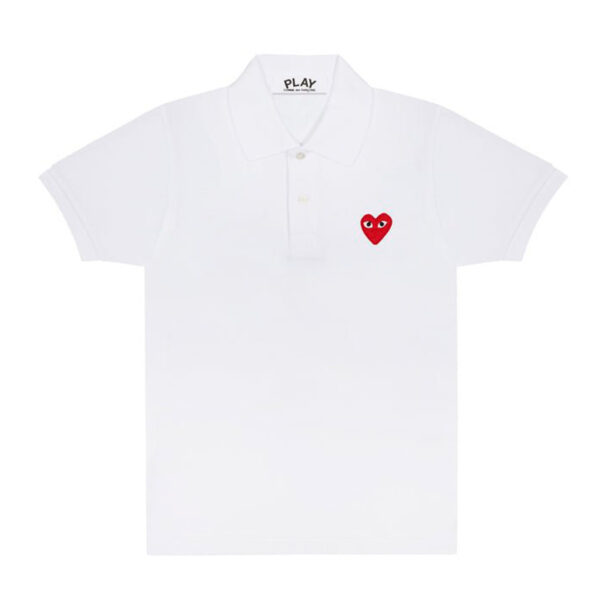 PLAY POLO EMBLEMA VERMELHO (BRANCO) - COMME DES GARÇONS